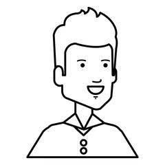 Fototapeta premium young man avatar character vector illustration design