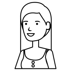 beautiful woman avatar character vector illustration design