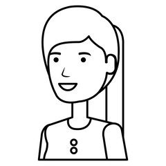 beautiful woman avatar character vector illustration design