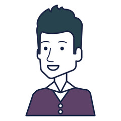 young man avatar character vector illustration design