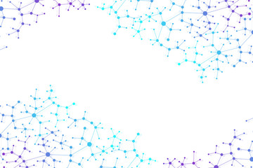 Scientific images of molecular structures. Molecule DNA research as concept. Chemistry pattern, illustration.