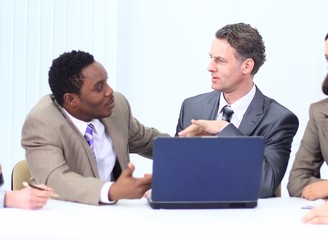 Manager and business team in office