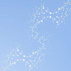 Structure molecule and communication. Dna, atom, neurons. Scientific concept for your design. Connected lines with dots. Medical, technology, chemistry, science background. illustration.