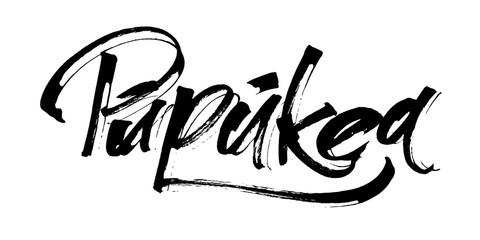 Pupukea. Modern Calligraphy Hand Lettering for Serigraphy Print