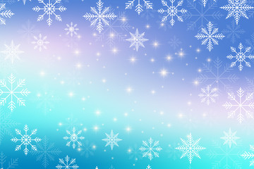 Christmas and Happy New Years background with snowflakes, illustration.