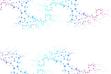 Structure molecule and communication. Dna, atom, neurons. Scientific concept for your design. Connected lines with dots. Medical, technology, chemistry, science background. illustration.