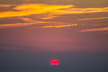 Sunset in the clouds