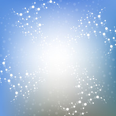 Structure molecule and communication. Dna, atom, neurons. Scientific concept for your design. Connected lines with dots. Medical, technology, chemistry, science background. illustration.