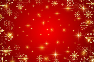 Fototapeta na wymiar Christmas and Happy New Years background with snowflakes, illustration.