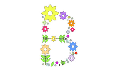 Letter B of isolated alphabet