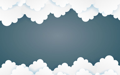 Cloud Paper Style art vector illustration