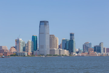 Fototapeta na wymiar Panoramic view of New Jersey city skyline.