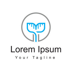 Whale Tail Logo Template