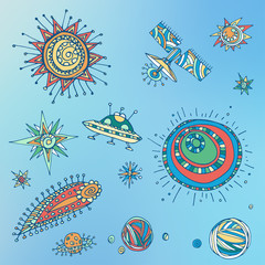 Funny Space Symbols Set