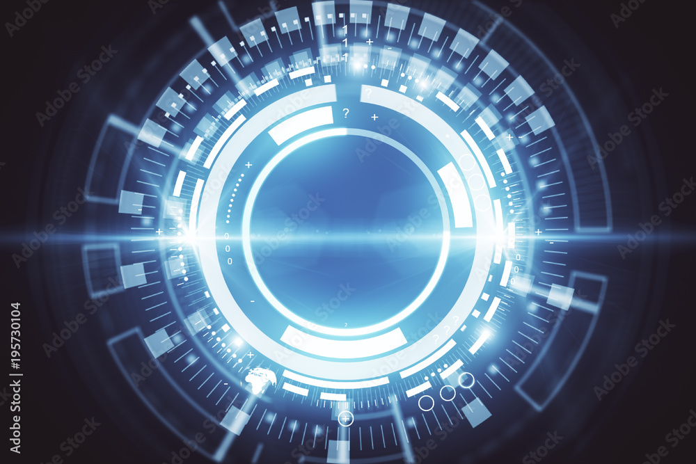 Poster Abstract digital button background