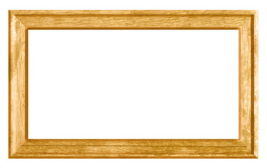 cadre rectangulaire bois brut verni doré