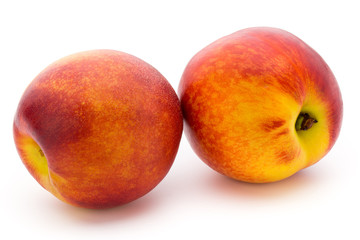 Peach. Fruit with isolated on white background.
