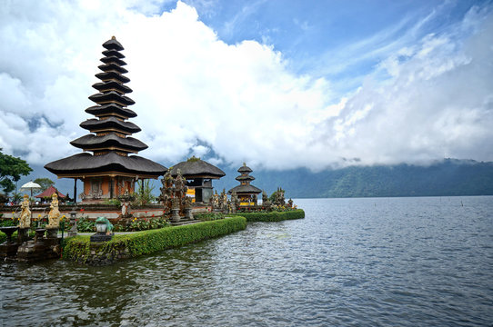 Pura Ulun Danu Bratan temple. One of famous place at Bali Indonesia