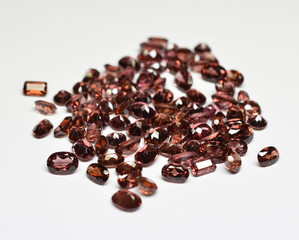 Rhodolite Garnet facet cut gemstones