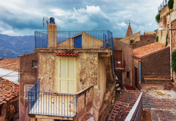 Cozy Sicilian street Savoca village