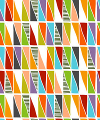 Seamless triangle pattern. Vector background. Geometric abstract texture in tropical style and bright colors