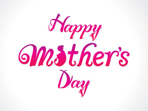 abstract artistic mother day text