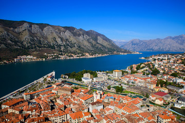 Naklejka na ściany i meble Kotor in a beautiful summer day, Montenegro