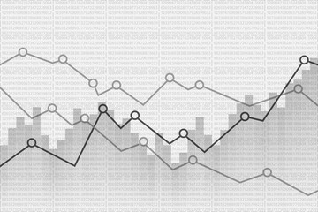 Abstract Financial graph background. Vector illustration.