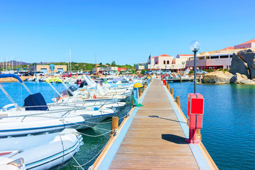 Port with yachts of Villasimius Cagliari South Sardinia