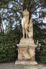 Obraz premium The archaeological site of Ostia Antica which was the old port of Rome in Italy 