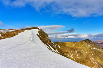 A view of Striding Edge in the English Lake District.