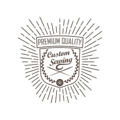 Fototapeta premium vintage dressmaking logo