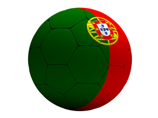 Portugal Portuguese soccer football ball 3D Rendering