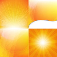 Orange Dynamic Backgrounds Set