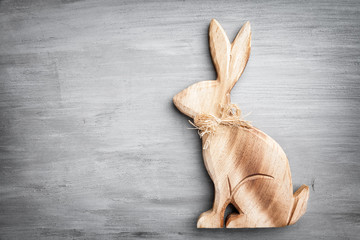 Easter holiday bunny on a rustic background