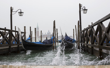 Gondolas in Venice,Italy