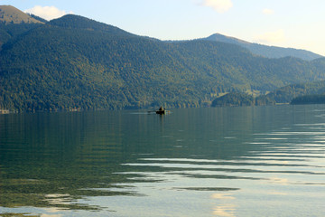 walchensee and boat