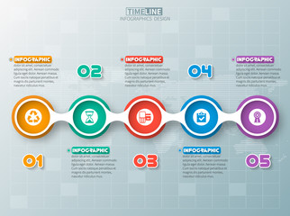 Abstract 3D Paper Infographics