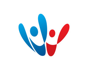 People Logo Template Design Vector, Emblem, Design Concept, Creative Symbol, Icon