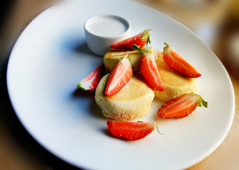 Photo of a macro of delicious cheese cakes