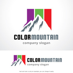 Mountain Logo Template Design Vector, Emblem, Design Concept, Creative Symbol, Icon