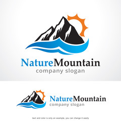 Nature Mountain Logo Template Design Vector, Emblem, Design Concept, Creative Symbol, Icon