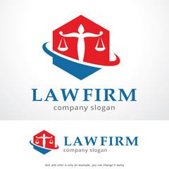 Law Firm Logo Template Design Vector, Emblem, Design Concept, Creative Symbol, Icon