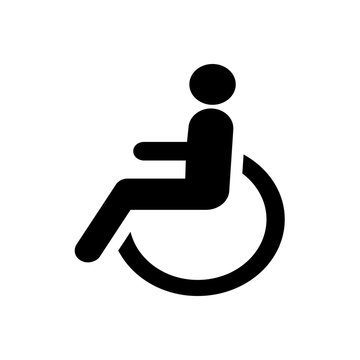 Disabled wheelchair icon. Disable symbol logo