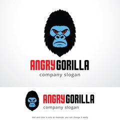 Angry Gorilla Logo Template Design Vector, Emblem, Design Concept, Creative Symbol, Icon