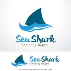 Sea Shark Logo Template Design Vector, Emblem, Design Concept, Creative Symbol, Icon