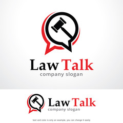 Law Talk Logo Template Design Vector, Emblem, Design Concept, Creative Symbol, Icon