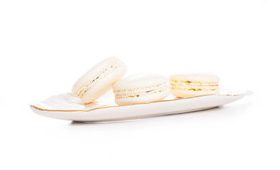 Exquisite french dessert, cream macaron cakes