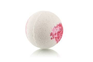 Spa salt, towel flower branch, bath bomb for beauty and health. Healthy relaxation, therapy and...