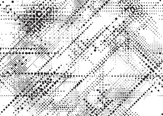 GRUNGE DOTTED SEAMLESS VECTOR PATTERN. DIAGONAL  HALFTONE DESIGN TEXTURE.